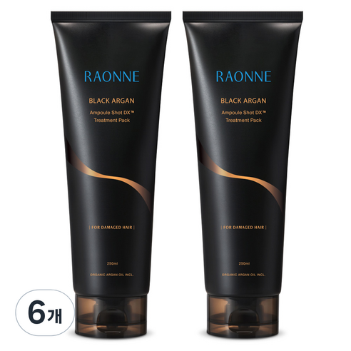 라온 느 블랙 아르간 앰플샷DX 데미지 케어 트리트먼트, 250ml, 6개