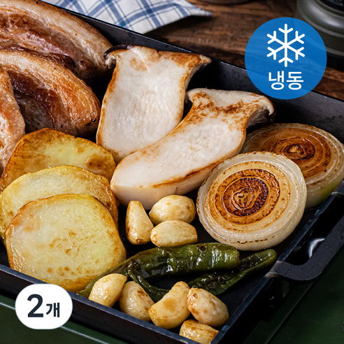 프레시밸런스 국내산 채소 삼겹살 가니쉬 (냉동), 1kg, 2개