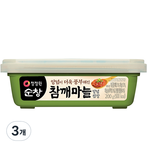 대상 청정원 참깨마늘 양념 쌈장, 3개, 200g