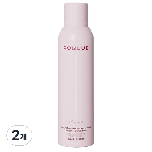 로블루 데미지케어 모찌버블 리브 인 폼 트리트먼트, 200ml, 2개