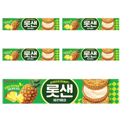 롯데웰푸드 롯데샌드 파인애플, 105g, 5개