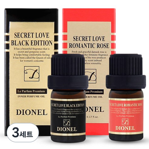 디오넬 시크릿러브 블랙에디션 5ml + 로맨틱 로즈 5ml, 3세트