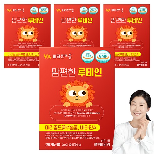 비타민마을 맘편한 루테인 키즈 30p, 60g, 4개