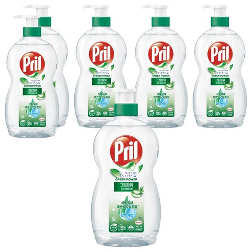 프릴 시크릿 오브 그린파워 알로에베라향 주방세제, 700ml, 6개
