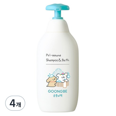 궁중비책 유아용 프리뮨 샴푸 앤 바스, 350ml, 4개