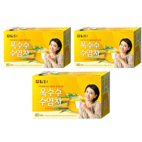 담터 옥수수수염차 티백, 1.5g, 80개입, 3개