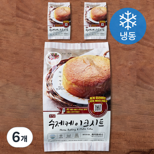 장가네제과 수제 화이트 케이크시트 미니 (냉동), 120g, 6개