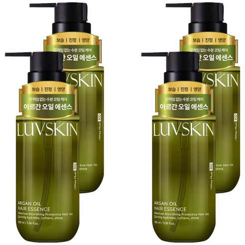 루브스킨 아르간오일 헤어에센스 화이트머스크향, 100ml, 4개