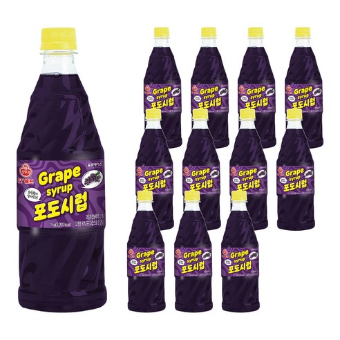 오쉐프 포도시럽, 1kg, 12개