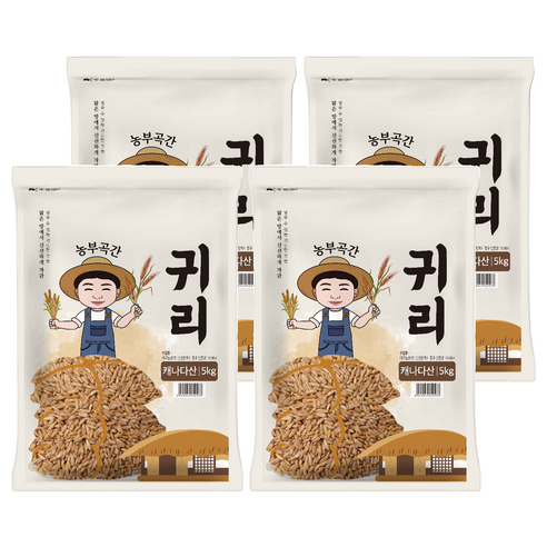 농부곡간 캐나다산 귀리, 5kg, 4개