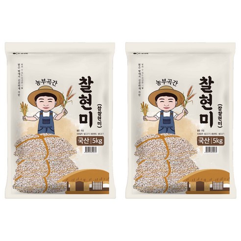 농부곡간 국산 찰현미, 5kg, 2개