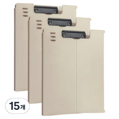모던베이스 파스텔 스탠딩 덮개 클립보드 A4 315 x 235 mm, 베이지, 15개