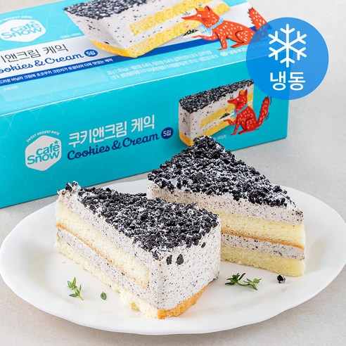 삼립 쿠키앤크림 케익 5개입 (냉동), 375g, 1개