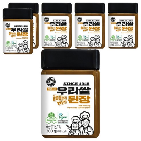 진미 우리쌀 된장, 300g, 6개