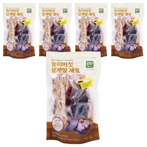 건강의벗 능이버섯 삼계탕 재료, 135g, 5개