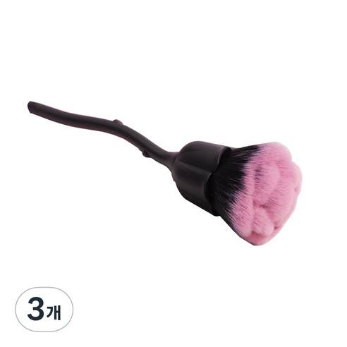 블랙 로즈 장미 네일 더스트브러쉬, 혼합색상, 3개