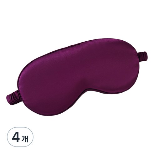 더블톤 프리미엄 암막 실크 수면안대 와인, 4개, 1개입