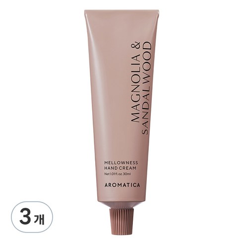 아로마티카 멜로우니스 핸드크림 매그놀리아 & 샌달우드, 30ml, 3개
