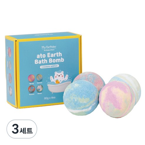 마이얼스데이 세라마이드 아토 얼스 배스밤 에디션 80g x 4종 세트, 3세트
