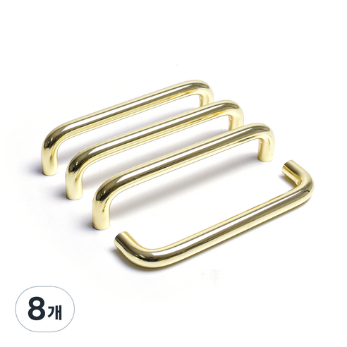 손잡이세상 14 베이직 디제이 2구 가구손잡이 P160mm 골드, 8개