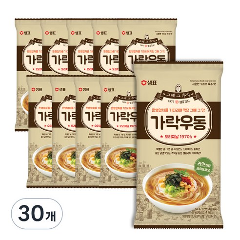샘표 가락우동, 103g, 30개