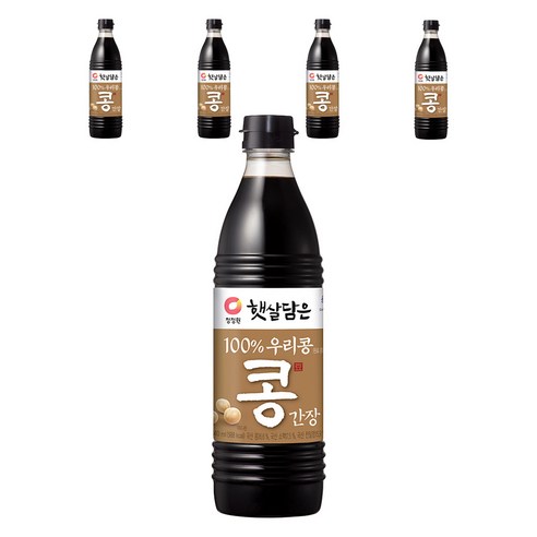 청정원 햇살담은 자연숙성 우리콩 간장, 840ml, 5개