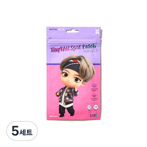 타이니탄 스팟패치 뷔 10mm x 36p + 12mm x 15p 세트, 5세트