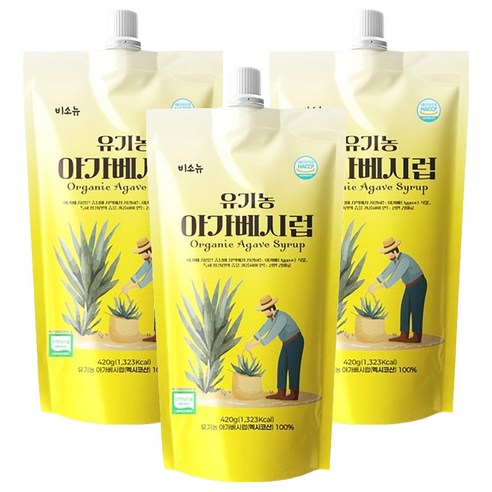 비소뉴 유기농 아가베시럽, 420g, 3개