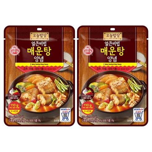오늘밥상 얼큰비법 매운탕 양념 소스, 110g, 2개