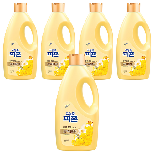 피죤 고농축 오리지널 섬유유연제 써니 가든 본품, 2L, 5개