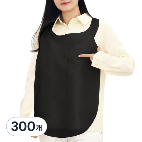 탐사 일회용 앞치마, 300개, 블랙