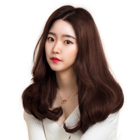 u자 c컬 반가발 50cm 260g, 다크브라운, 1개