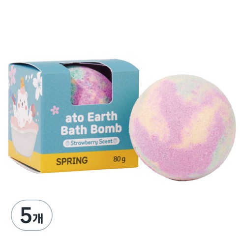 마이얼스데이 세라마이드 아토 얼스 배스밤 거품 입욕제 봄, 80g, 5개