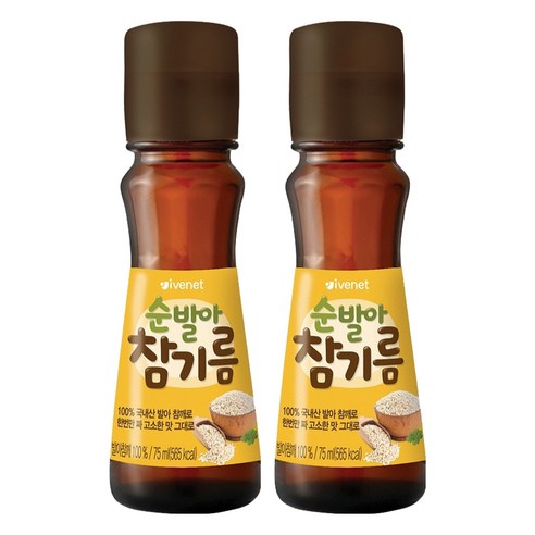 아이배냇 순 발아 참기름, 참깨, 75ml, 2개