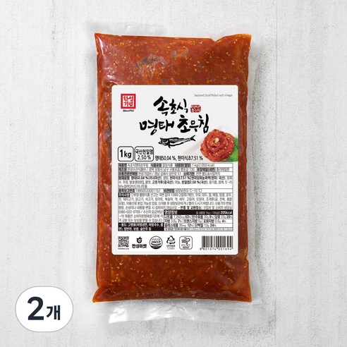한성기업 속초식 명태초무침, 1kg, 2개