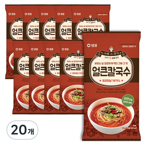 샘표 얼큰 칼국수, 101g, 20개