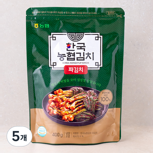 한국농협김치 파김치, 400g, 5개