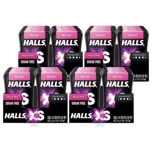 호올스 XS 후르츠 믹스향 캔디, 180g, 4개
