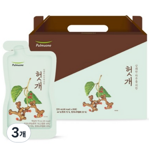 풀무원녹즙 헛개 건강즙 20p, 1.4L, 3개