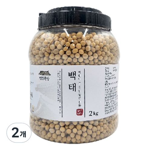 건강곡간 국내산 백태, 2개, 2kg