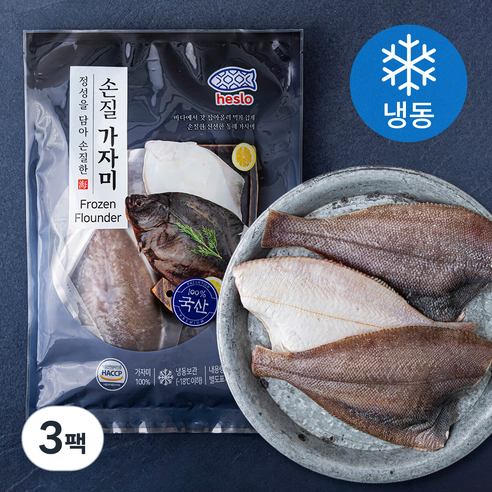 해슬로 깔끔한 손질 가자미 (냉동), 400g(대), 3팩