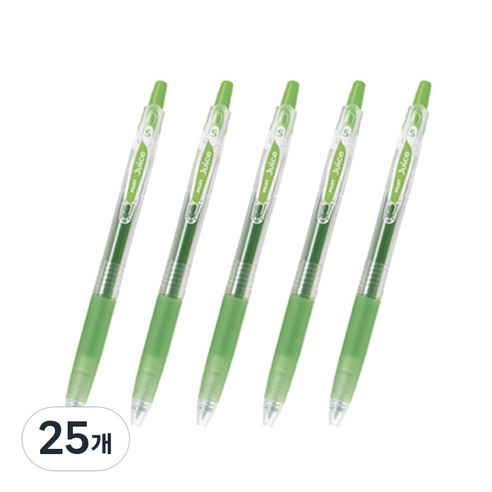 파이롯트 쥬스 젤잉크펜 0.38mm, 애플그린, 25개