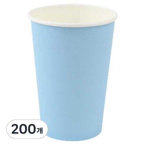 아이엔피 파스텔 종이컵 라이트블루 390ml, 1개입, 200개