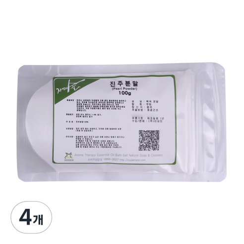 자연의숲 진주 천연 분말가루 100g, 백색, 4개