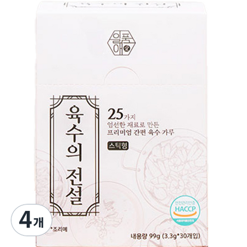 육수의전설 30개 스틱타입, 99g, 4개