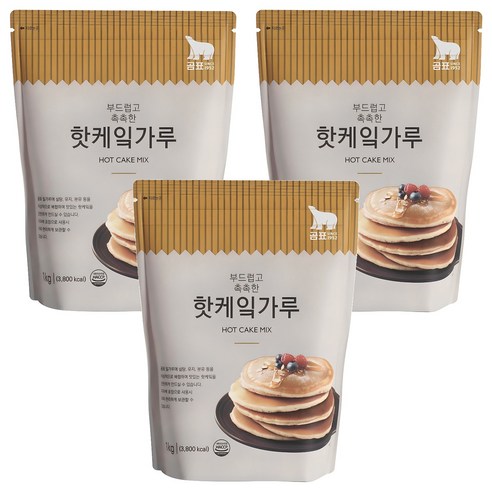 곰표 핫케잌가루, 1kg, 3개
