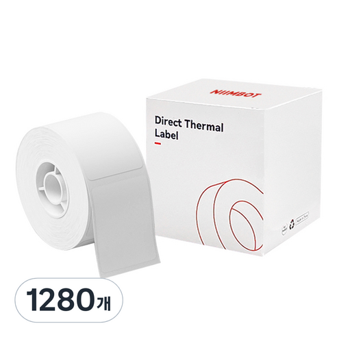 님봇 라벨프린터 B21 / B1 전용 라벨지 화이트 40 x 20 mm, 320칸, 4개