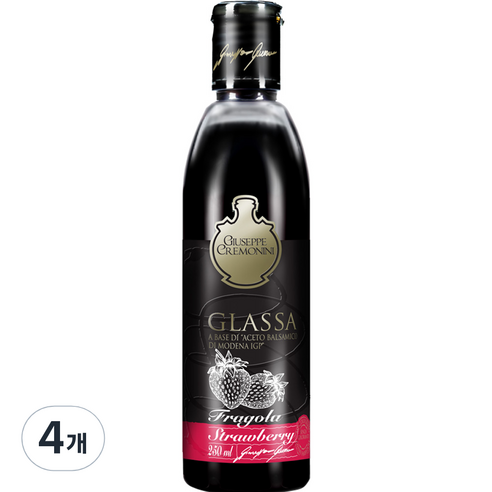 쥬세페크레모니니 스트로베리 발사믹 글레이즈, 250ml, 4개