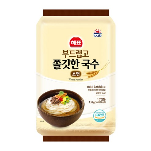 해표 부드럽고 쫄깃한 국수, 1.5kg(소면), 1개