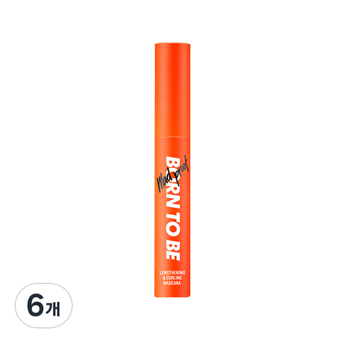어퓨 본투비 매드프루프 롱앤컬 마스카라 Lv2 모어댄텐미리 8g, 01 딥블랙, 6개